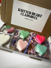 Load image into Gallery viewer, Knitted Heart Clamshell Sample Box
